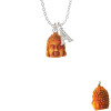Resin Buddha Head Crystal Initial - Sophia Necklace