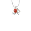 Enamel Basketball ''Rocks'' Crystal Initial - Sophia Necklace