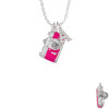 Pink Camera Crystal Initial - Sophia Necklace