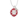 Always Loved Fire Department Shield Crystal Initial - Sophia Necklace