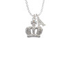 Crown with AB Crystal Crystal Initial - Sophia Necklace