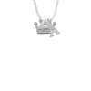 Crown with Clear Crystals Crystal Initial - Sophia Necklace