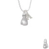 Large Boxing Glove Crystal Initial - Sophia Necklace