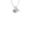 Small Soccer ball with a AB Crystal Crystal Initial - Sophia Necklace