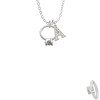 Small Engagement Ring with Crystal Crystal Initial - Sophia Necklace