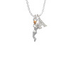 Basketball Player Girl Crystal Initial - Sophia Necklace
