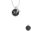 Nurse Caduceus Seal - NP Crystal Initial - Sophia Necklace