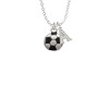 Soccer ball Crystal Initial - Sophia Necklace