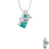 Teal Camera Crystal Initial - Sophia Necklace