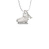 White Ice Skates Crystal Initial - Sophia Necklace