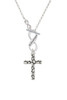 Pebble Cross To Infinity Godmother Toggle Necklace