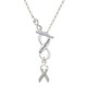 Ribbon with Cross Cutout To Infinity Godmother Toggle Necklace