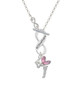 Small Fairy with Pink Wings To Infinity Godmother Toggle Necklace