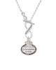Keep Calm Grandma is Here To Infinity Godmother Toggle Necklace