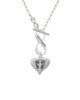 Heart with Baby Feet To Infinity Mother Toggle Necklace