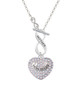 Mom Rocks on AB Crystal Heart To Infinity Mother Toggle Necklace