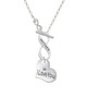 Large I Love You Heart To Infinity Mother Toggle Necklace