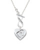 Baby Feet Heart Locket To Infinity Mother Toggle Necklace