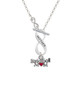 Basketball Mom with Red Heart To Infinity Mother Toggle Necklace