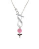 Pink Baby Rattle To Infinity Mother Toggle Necklace