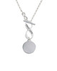 Stainless Steel Disc To Infinity True Love Toggle Necklace