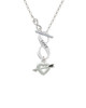 Heart with Arrow To Infinity Love Toggle Necklace