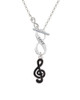 Black Clef To Infinity Love Toggle Necklace