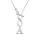 Large Initial - A - To Infinity Love Toggle Necklace