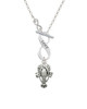 Antiqued Lobster To Infinity Love Toggle Necklace