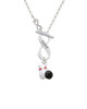 Bowling Pins with Bowling Ball To Infinity Love Toggle Necklace