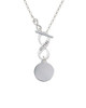 Stainless Steel Disc To Infinity Sisters Toggle Necklace