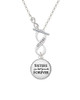 Domed Sisters are Best Friends Forever To Infinity Sisters Toggle Necklace