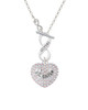 Big Sister Rock on AB Crystal Heart To Infinity Sisters Toggle Necklace