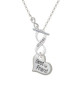Large ''Best Friend'' Heart To Infinity Sisters Toggle Necklace