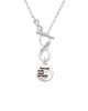 Small I Love You to the Moon To Infinity Sisters Toggle Necklace