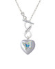 Lime Green & Hot Blue Butterfly Locket To Infinity Sisters Toggle Necklace