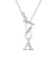 Large Initial - A - To Infinity Sisters Toggle Necklace