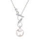 Butterfly Silhouette To Infinity Sisters Toggle Necklace