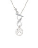 Paw Silhouette To Infinity Sisters Toggle Necklace