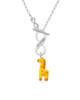 Resin Yellow Geronimo the Giraffe To Infinity Sisters Toggle Necklace