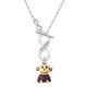 Resin Monkey To Infinity Sisters Toggle Necklace