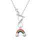Rainbow To Infinity Sisters Toggle Necklace