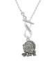 Antiqued Turkey To Infinity Family Toggle Necklace