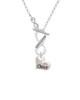 Cheer Heart with AB Crystal To Infinity Daughter Toggle Necklace