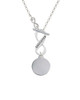 Stainless Steel Disc To Infinity Daughter Toggle Necklace
