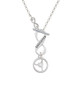 Silhouette Gymnast Disc - Raised Leg Split To Infinity Daughter Toggle Necklace