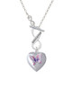 Pink & Purple Butterfly Locket To Infinity Daughter Toggle Necklace