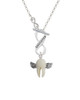 White Tooth with Wings - Tooth Fairy To Infinity Daughter Toggle Necklace