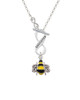 Enamel Bee To Infinity Daughter Toggle Necklace