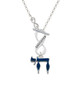 Enamel Blue Chai To Infinity Daughter Toggle Necklace